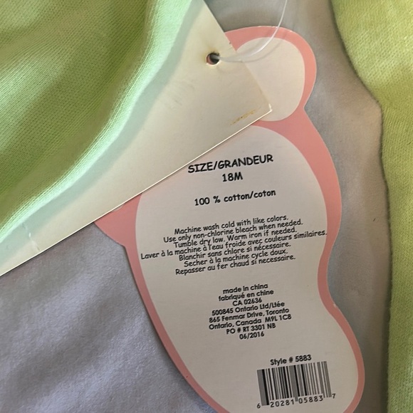 Baby Mode - NWT - Vibrant Green Long Sleeve Tee with Playful Graphic - Picture 3 of 4